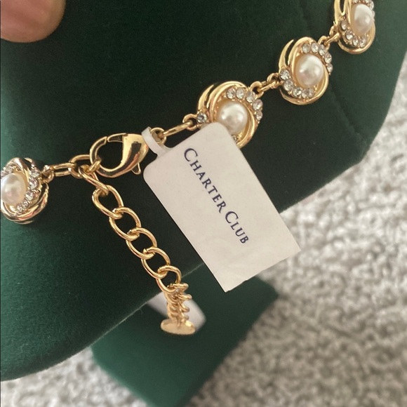 Charter Club Gold and Pearl Necklace - Picture 2 of 2